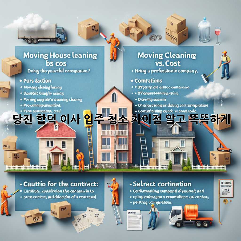 당진 합덕 이사🧹 입주✨ 청소, 차이점 알고 똑똑하게! 💯