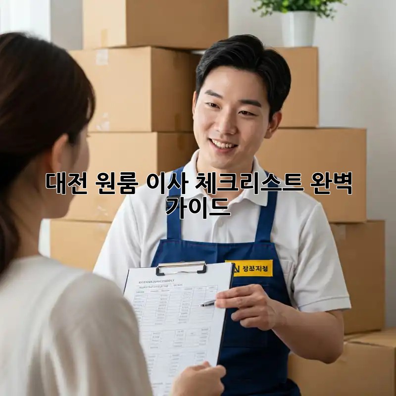 대전 원룸 이사 체크리스트 완벽 가이드!